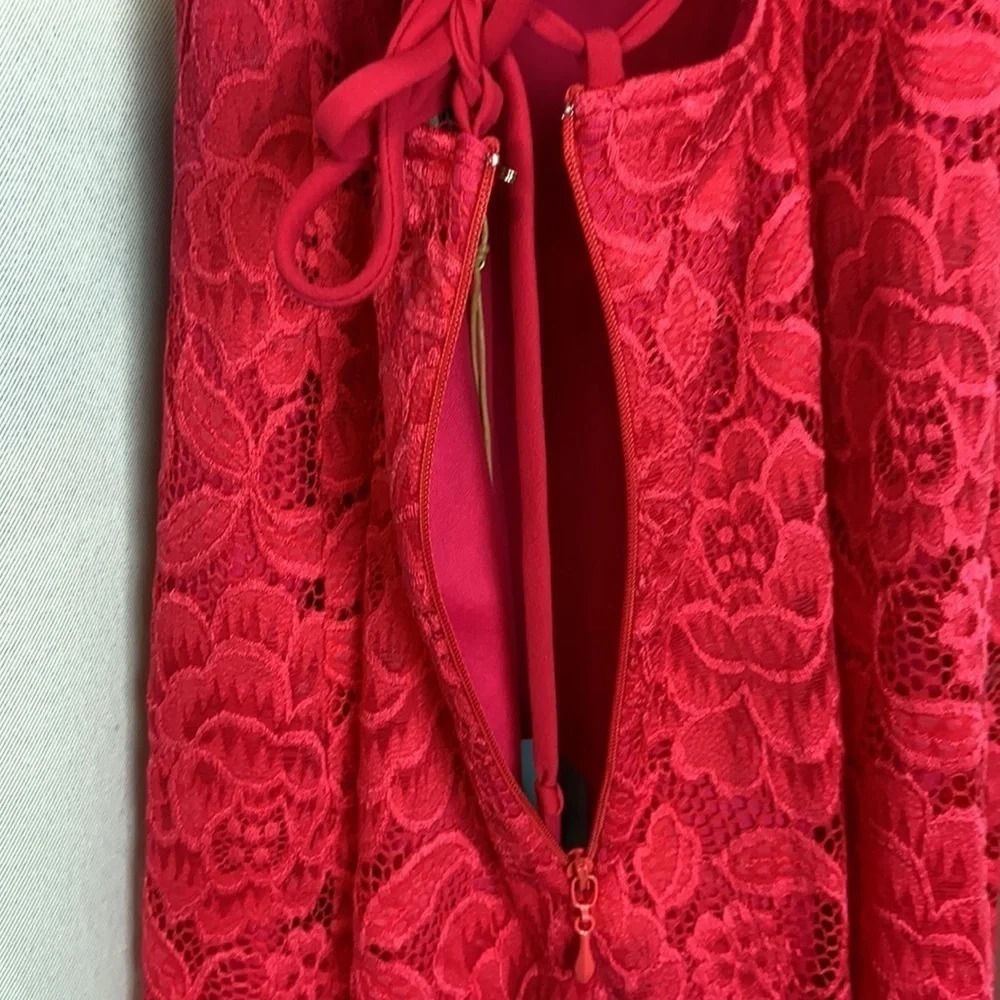 NWT Show Me Your Mumu Pink Lace Tie Back Dress Size XS - Picture 7 of 8